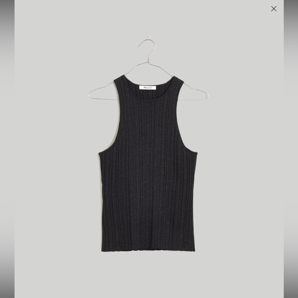 Madewell Signature Shimmer Knit Cutaway Sweater Tank - Picture 5 of 10